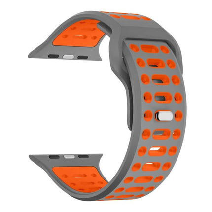 xDfind Two Color Silicone Sport Breathable Watch Band, For Apple Watch 46mm / 49mm / 45mm / 44mm - DealBuddy