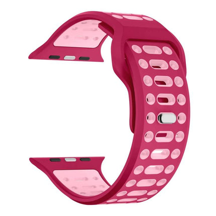 xDfind Two Color Silicone Sport Breathable Watch Band, For Apple Watch 46mm / 49mm / 45mm / 44mm - DealBuddy