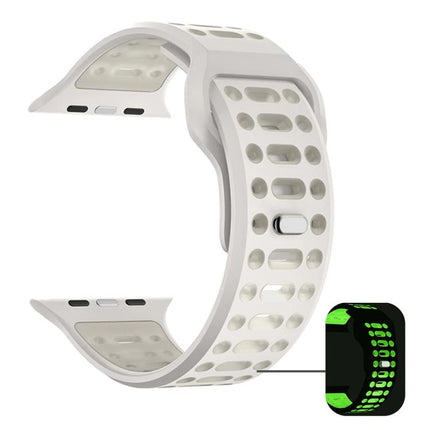 xDfind Two Color Silicone Sport Breathable Watch Band, For Apple Watch 46mm / 49mm / 45mm / 44mm - DealBuddy