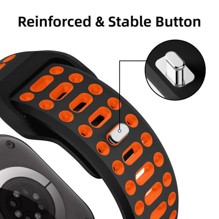 xDfind Two Color Silicone Sport Breathable Watch Band, For Apple Watch 46mm / 49mm / 45mm / 44mm - DealBuddy