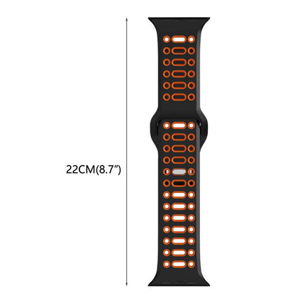 xDfind Two Color Silicone Sport Breathable Watch Band, For Apple Watch 46mm / 49mm / 45mm / 44mm - DealBuddy