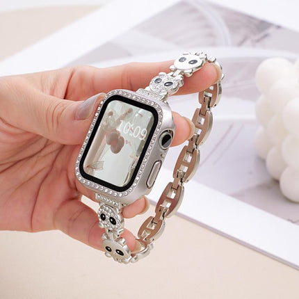 xDfind Red Panda Shaped Diamond Metal Watch Band