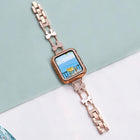 xDfind Bowknot Chain Bracelet Diamond Metal Watch Band