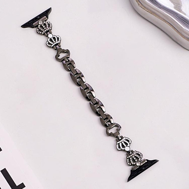xDfind Crown Chain Bracelet Diamond Metal Watch Band