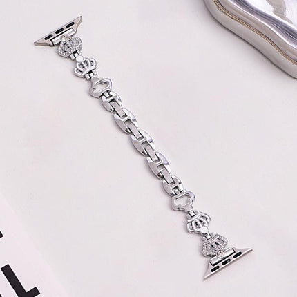 xDfind Crown Chain Bracelet Diamond Metal Watch Band