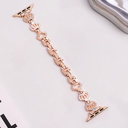 xDfind Crown Chain Bracelet Diamond Metal Watch Band