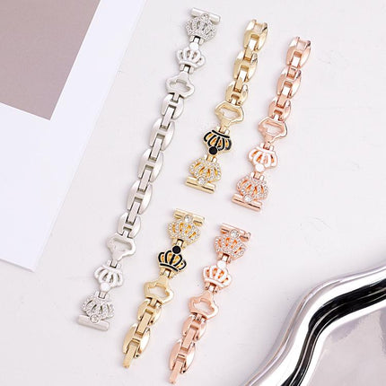 xDfind Crown Chain Bracelet Diamond Metal Watch Band