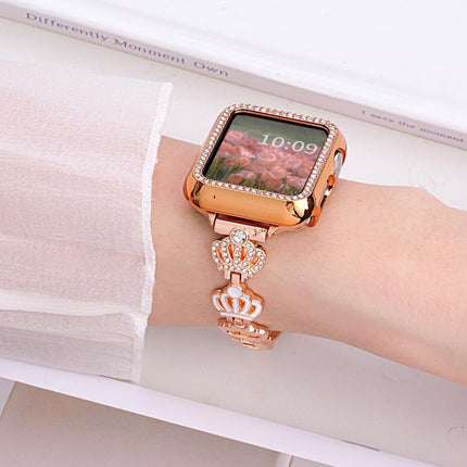 xDfind Crown Chain Bracelet Diamond Metal Watch Band