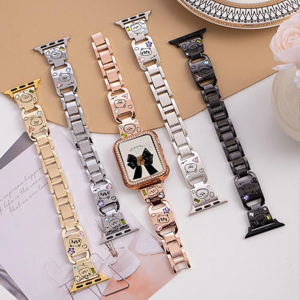 xDfind Happy Zoo Bracelet Diamond Metal Watch Band