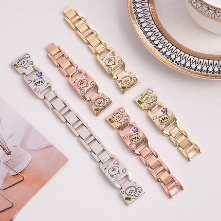 xDfind Happy Zoo Bracelet Diamond Metal Watch Band