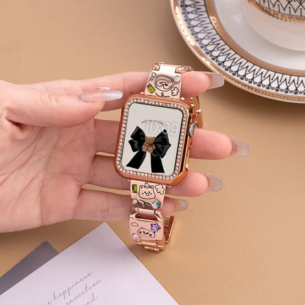 xDfind Happy Zoo Bracelet Diamond Metal Watch Band