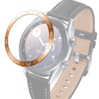 For Samsung Galaxy Watch 3 41mm / Rose Gold Ring White Letter