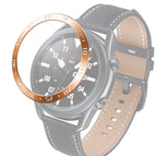 For Samsung Galaxy Watch 3 45mm / Rose Gold Ring White Letter