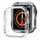 xDfind PC Frosted Hollow Half Coverage Watch Cover, For Apple Watch Series 11 42mm / 10 42mm, For Apple Watch Series 9 / 8 / 7 45mm, For Apple Watch Series 9 / 8 / 7 41mm, For Apple Watch Series 3 / 2 / 1 38mm