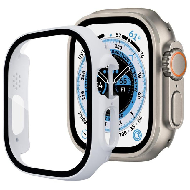 xDfind Tempered Glass Film Integrated PC Watch Cover, For Apple Watch Ultra 3 / 2 / 1 49mm, For Apple Watch Series 9 / 8 / 7 45mm, For Apple Watch Series 9 / 8 / 7 41mm, For Apple Watch Series 3 / 2 / 1 38mm - DealBuddy