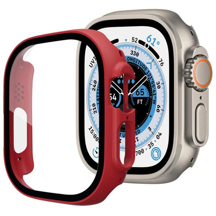 xDfind Tempered Glass Film Integrated PC Watch Cover, For Apple Watch Ultra 3 / 2 / 1 49mm, For Apple Watch Series 9 / 8 / 7 45mm, For Apple Watch Series 9 / 8 / 7 41mm, For Apple Watch Series 3 / 2 / 1 38mm - DealBuddy