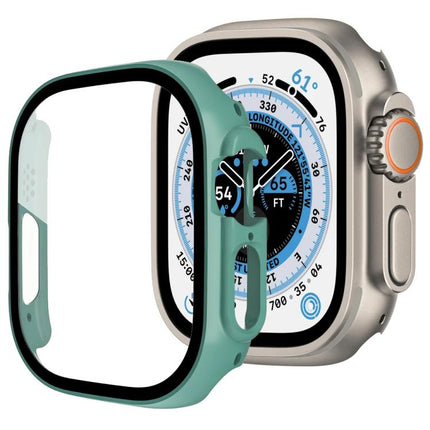 xDfind Tempered Glass Film Integrated PC Watch Cover, For Apple Watch Ultra 3 / 2 / 1 49mm, For Apple Watch Series 9 / 8 / 7 45mm, For Apple Watch Series 9 / 8 / 7 41mm, For Apple Watch Series 3 / 2 / 1 38mm - DealBuddy