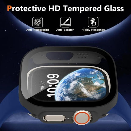 xDfind Tempered Glass Film Integrated PC Watch Cover, For Apple Watch Series 6 / 5 / 4 / SE 44mm, For Apple Watch Series 6 / 5 / 4 / SE 40mm, For Apple Watch Series 11 46mm / 10 46mm, For Apple Watch Series 11 42mm / 10 42mm - DealBuddy