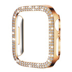 xDfind Double Row Diamond Hollow PC Watch Cover, For Apple Watch Series 9 / 8 / 7 45mm, For Apple Watch Series 9 / 8 / 7 41mm, For Apple Watch Series 3 / 2 / 1 38mm, For Apple Watch Series 3 / 2 / 1 42mm - DealBuddy