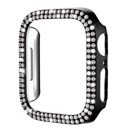 xDfind Double Row Diamond Hollow PC Watch Cover, For Apple Watch Series 9 / 8 / 7 45mm, For Apple Watch Series 9 / 8 / 7 41mm, For Apple Watch Series 3 / 2 / 1 38mm, For Apple Watch Series 3 / 2 / 1 42mm - DealBuddy