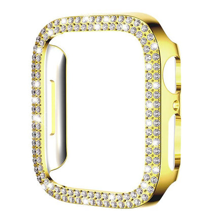 xDfind Double Row Diamond Hollow PC Watch Cover, For Apple Watch Series 9 / 8 / 7 45mm, For Apple Watch Series 9 / 8 / 7 41mm, For Apple Watch Series 3 / 2 / 1 38mm, For Apple Watch Series 3 / 2 / 1 42mm - DealBuddy