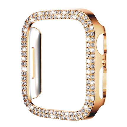 xDfind Double Row Diamond Hollow PC Watch Cover, For Apple Watch Series 9 / 8 / 7 45mm, For Apple Watch Series 9 / 8 / 7 41mm, For Apple Watch Series 3 / 2 / 1 38mm, For Apple Watch Series 3 / 2 / 1 42mm - DealBuddy