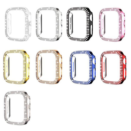 xDfind Double Row Diamond Hollow PC Watch Cover, For Apple Watch Series 9 / 8 / 7 45mm, For Apple Watch Series 9 / 8 / 7 41mm, For Apple Watch Series 3 / 2 / 1 38mm, For Apple Watch Series 3 / 2 / 1 42mm - DealBuddy