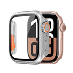 For Apple Watch Series 9 / 8 / 7 45mm / Silver+Orange