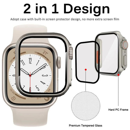 xDfind Change to Ultra 49mm Tempered Glass Film Integrated PC Watch Cover, For Apple Watch Series 6 / 5 / 4 / SE 44mm, For Apple Watch Series 6 / 5 / 4 / SE 40mm, For Apple Watch Series 9 / 8 / 7 45mm, For Apple Watch Series 9 / 8 / 7 41mm - DealBuddy