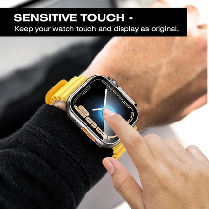 xDfind Change to Ultra 49mm Tempered Glass Film Integrated PC Watch Cover, For Apple Watch Series 6 / 5 / 4 / SE 44mm, For Apple Watch Series 6 / 5 / 4 / SE 40mm, For Apple Watch Series 9 / 8 / 7 45mm, For Apple Watch Series 9 / 8 / 7 41mm - DealBuddy