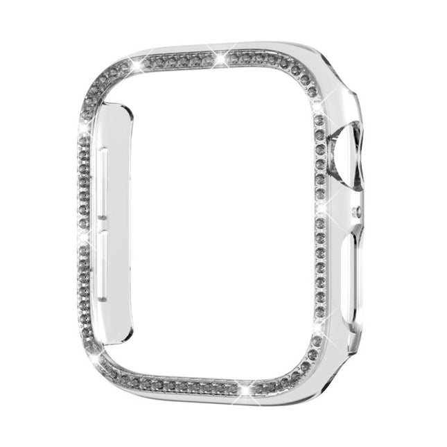 xDfind Single Row Diamond Hollow PC Watch Cover, For Apple Watch Series 11 46mm / 10 46mm, For Apple Watch Series 11 42mm / 10 42mm - DealBuddy