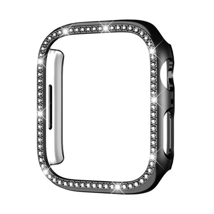 xDfind Single Row Diamond Hollow PC Watch Cover, For Apple Watch Series 11 46mm / 10 46mm, For Apple Watch Series 11 42mm / 10 42mm - DealBuddy