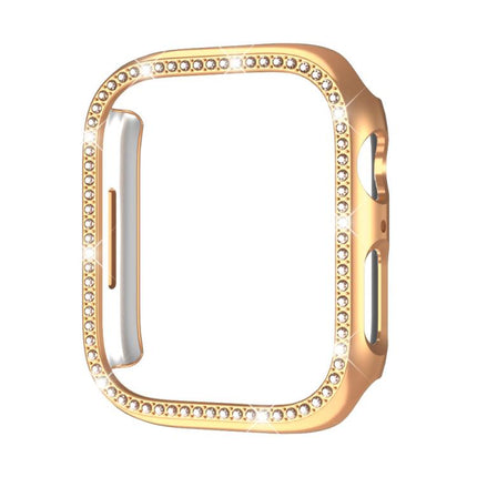 xDfind Single Row Diamond Hollow PC Watch Cover, For Apple Watch Series 11 46mm / 10 46mm, For Apple Watch Series 11 42mm / 10 42mm - DealBuddy