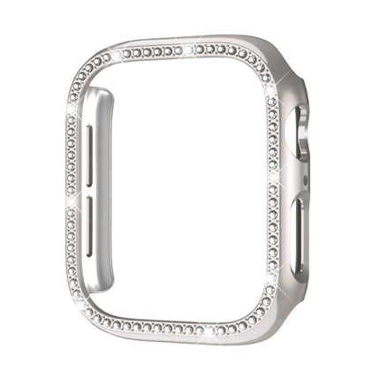 xDfind Single Row Diamond Hollow PC Watch Cover, For Apple Watch Series 11 46mm / 10 46mm, For Apple Watch Series 11 42mm / 10 42mm - DealBuddy