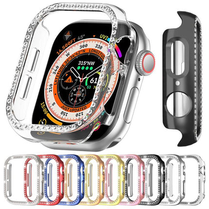xDfind Single Row Diamond Hollow PC Watch Cover, For Apple Watch Series 11 46mm / 10 46mm, For Apple Watch Series 11 42mm / 10 42mm - DealBuddy