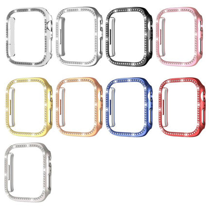 xDfind Single Row Diamond Hollow PC Watch Cover, For Apple Watch Series 11 46mm / 10 46mm, For Apple Watch Series 11 42mm / 10 42mm - DealBuddy