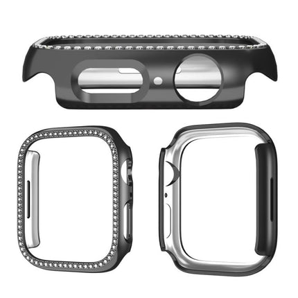 xDfind Single Row Diamond Hollow PC Watch Cover, For Apple Watch Series 11 46mm / 10 46mm, For Apple Watch Series 11 42mm / 10 42mm - DealBuddy