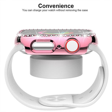 xDfind Single Row Diamond Hollow PC Watch Cover, For Apple Watch Series 11 46mm / 10 46mm, For Apple Watch Series 11 42mm / 10 42mm - DealBuddy