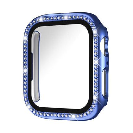 xDfind Single Row Diamond Tempered Glass Film Integrated PC Watch Case, For Apple Watch Series 44mm, For Apple Watch Series 40mm, For Apple Watch Series 11 46mm / 10 46mm, For Apple Watch Series 11 42mm / 10 42mm, For Apple Watch Ultra 3 / 2 / 1 49mm - DealBuddy