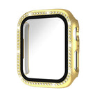 xDfind Single Row Diamond Tempered Glass Film Integrated PC Watch Case, For Apple Watch Series 44mm, For Apple Watch Series 40mm, For Apple Watch Series 11 46mm / 10 46mm, For Apple Watch Series 11 42mm / 10 42mm, For Apple Watch Ultra 3 / 2 / 1 49mm - DealBuddy