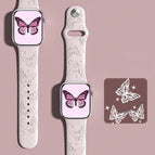 For Apple Watch 42 / 44 / 45 / 46 / 49mm / Butterfly Pink