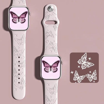 xDfind 3D Laser Engraving Silicone Watch Band, For Apple Watch 42 / 44 / 45 / 46 / 49mm, For Apple Watch 38 / 40 / 41 / S11 42mm - DealBuddy