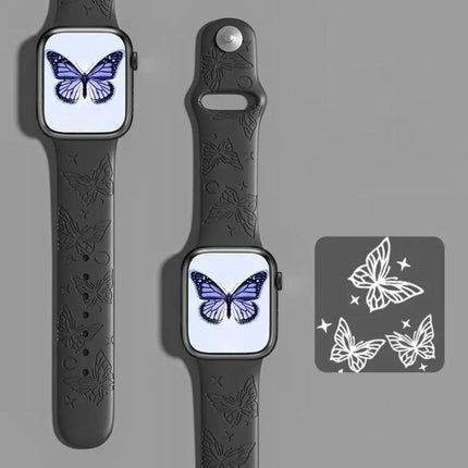 xDfind 3D Laser Engraving Silicone Watch Band, For Apple Watch 42 / 44 / 45 / 46 / 49mm, For Apple Watch 38 / 40 / 41 / S11 42mm - DealBuddy