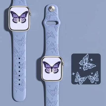 xDfind 3D Laser Engraving Silicone Watch Band, For Apple Watch 42 / 44 / 45 / 46 / 49mm, For Apple Watch 38 / 40 / 41 / S11 42mm - DealBuddy