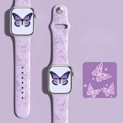 xDfind 3D Laser Engraving Silicone Watch Band, For Apple Watch 42 / 44 / 45 / 46 / 49mm, For Apple Watch 38 / 40 / 41 / S11 42mm - DealBuddy