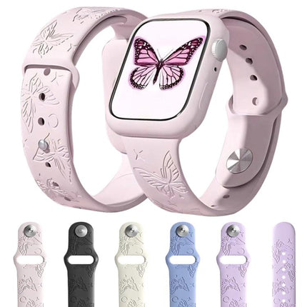 xDfind 3D Laser Engraving Silicone Watch Band, For Apple Watch 42 / 44 / 45 / 46 / 49mm, For Apple Watch 38 / 40 / 41 / S11 42mm - DealBuddy