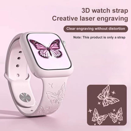 xDfind 3D Laser Engraving Silicone Watch Band, For Apple Watch 42 / 44 / 45 / 46 / 49mm, For Apple Watch 38 / 40 / 41 / S11 42mm - DealBuddy