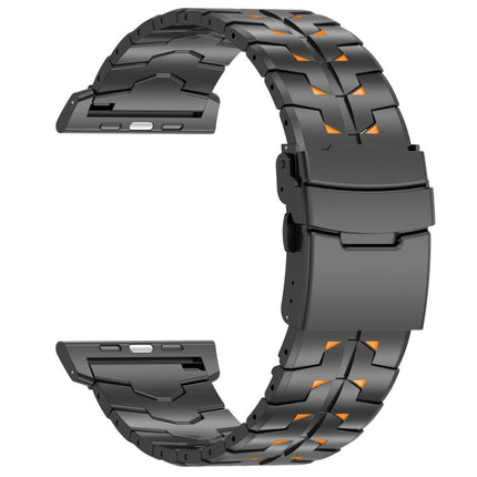 26mm Wide Dual-color Detachable Safety Clasp Titanium Alloy Watch Band, For Apple Watch 46mm / 49mm / 45mm / 44mm - DealBuddy