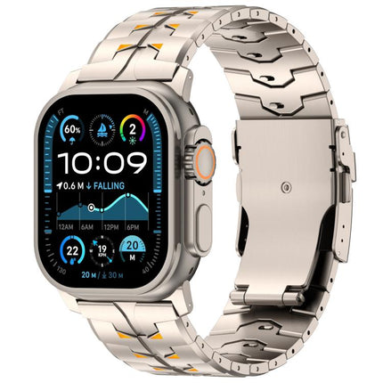 26mm Wide Dual-color Detachable Safety Clasp Titanium Alloy Watch Band, For Apple Watch 46mm / 49mm / 45mm / 44mm - DealBuddy