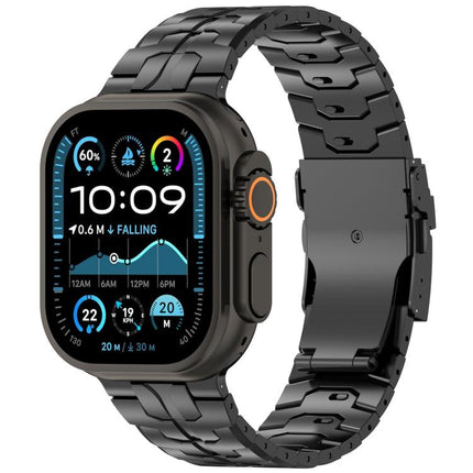 Detachable Safety Clasp Titanium Alloy Watch Band, For Apple Watch 46mm / 49mm / 45mm / 44mm, For Apple Watch 42mm / 41mm / 40mm / 38mm - DealBuddy